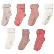 Bonpoint 7-Pack Days of the Week Socks Pink
