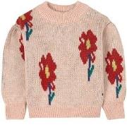 Bobo Choses Floral Knit Sweater Light Pink 2-3 Years
