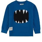 NUNUNU Fuzzy Roar Branded Graphic Sweatshirt Blue 18-24 Months