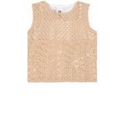Il Gufo Knitted Tank Top Beige 6 Years