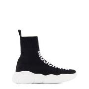 Moschino Kid-Teen Logo Sock Sneakers Black 32 EU