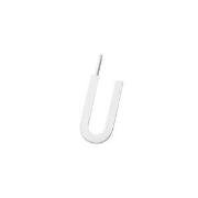Design Letters Silver Letter Charm 16 mm - U One Size