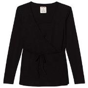 Mom2Mom Wrap Top Black XS