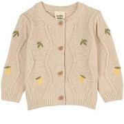 Buddy & Hope Alex Knit Cardigan With Embroidered Lemons Beige 62/68 cm