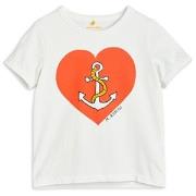 Mini Rodini GOTS Sailors Heart Graphic T-shirt White 80/86 cm