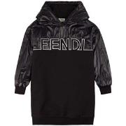 Fendi Branded Sweat Dress Black 8 Years