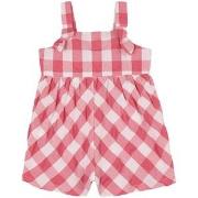 Mayoral Gingham Overall Shorts Camelia Pink