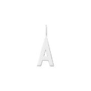 Design Letters Silver Letter Charm 16 mm - A One Size