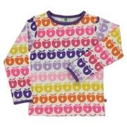 Småfolk Printed T-Shirt With Apples Sea Pink 1-2 Years