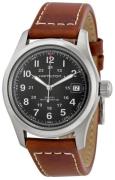 Hamilton Miesten kello H70455533 Khaki Field Musta/Nahka Ø38 mm