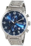 Hugo Boss Miesten kello 1513183 Aeroliner Sininen/Teräs Ø44 mm