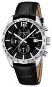 Festina Miesten kello F16760-4 Sport Musta/Nahka Ø44 mm