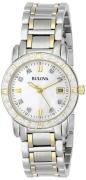 Bulova Naisten kello 98R107 Diamond Valkoinen/Kullansävytetty teräs