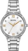 Bulova Naisten kello 96L263 Classic Valkoinen/Teräs Ø34 mm