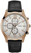 Guess Miesten kello W0876G2 Sporty Hopea/Nahka Ø44 mm