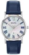 Bulova Naisten kello 96M146 Dress Valkoinen/Nahka Ø32 mm