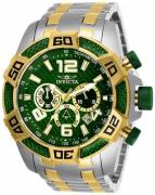 Invicta Miesten kello 25857 Pro Diver Vihreä/Kullansävytetty teräs