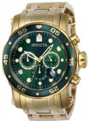 Invicta Miesten kello 23653 Pro Diver Vihreä/Kullansävytetty teräs