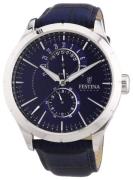 Festina Miesten kello F16573-7 Dress Sininen/Nahka Ø43 mm