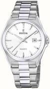 Festina Miesten kello F20552-2 Classic Valkoinen/Teräs Ø40 mm