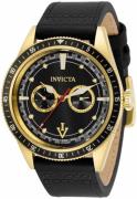 Invicta Miesten kello 33530 Vintage Musta/Nahka Ø44 mm