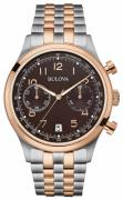 Bulova Miesten kello 98B248 Bracelet Ruskea/Teräs Ø43 mm