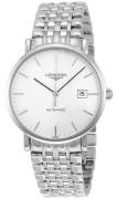 Longines Miesten kello L4.910.4.12.6 Elegant Valkoinen/Teräs Ø39 mm