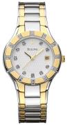 Bulova Naisten kello 98R119 Diamond Valkoinen/Teräs Ø34 mm