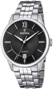 Festina Miesten kello F20425-3 Classic Musta/Teräs Ø43 mm