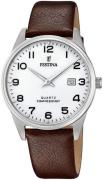 Festina Miesten kello F20512-1 Valkoinen/Nahka Ø39 mm