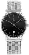 Junghans Miesten kello 14/4061.44 Milano Musta/Teräs Ø37 mm