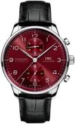 IWC Miesten kello IW371616 Portugieser Punainen/Nahka Ø41 mm