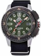 Orient Miesten kello RA-AC0N03E10B M-Force Vihreä/Tekstiili Ø47.3 mm