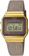 Casio Naisten kello A700WEGL-5AEF Vintage LCD/Nahka