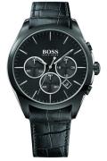 Hugo Boss Miesten kello 1513367 Onyx Musta/Nahka Ø46 mm