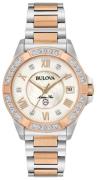 Bulova Naisten kello 98R234 Valkoinen/Punakultasävyinen Ø32 mm