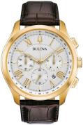 Bulova Miesten kello 97B169 Valkoinen/Nahka Ø45 mm