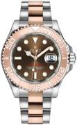 Rolex Miesten kello 268621-0003 Yacht-Master 37 Ruskea/18K punakultaa