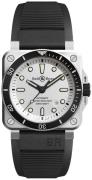 Bell & Ross Miesten kello BR0392-D-WH-ST-SRB Br 03-92 Hopea/Kumi