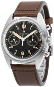 Hamilton Miesten kello H76409530 Khaki Aviation Musta/Nahka Ø40 mm