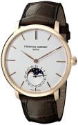 Frederique Constant Miesten kello FC-705V4S9 Manufacture Hopea/Nahka