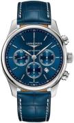 Longines Miesten kello L2.859.4.92.2 Master Sininen/Nahka Ø44 mm