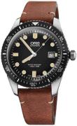 Oris Miesten kello 01 733 7720 4054-07 5 21 45 Diving Musta/Nahka