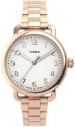 Timex Naisten kello TW2U14000 Standard Valkoinen/Punakultasävyinen