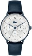 Lacoste Miesten kello 2011140 Club Valkoinen/Nahka Ø42 mm