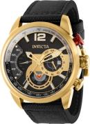 Invicta Miesten kello 39656 Aviator Musta/Tekstiili Ø46 mm