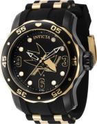 Invicta Miesten kello 42318 NHL Musta/Kullansävytetty teräs Ø48 mm