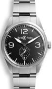 Bell & Ross Miesten kello BRV123-BL-ST-SST BR 123 Musta/Teräs