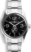 Bell & Ross Miesten kello BRG123-BL-ST-SST BR 123 Musta/Teräs