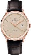 Edox Miesten kello 80106-37RC-BEIR Les Vauberts Ruskea/Nahka Ø42 mm